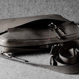 Front to Back Briefcase . Off Grey
