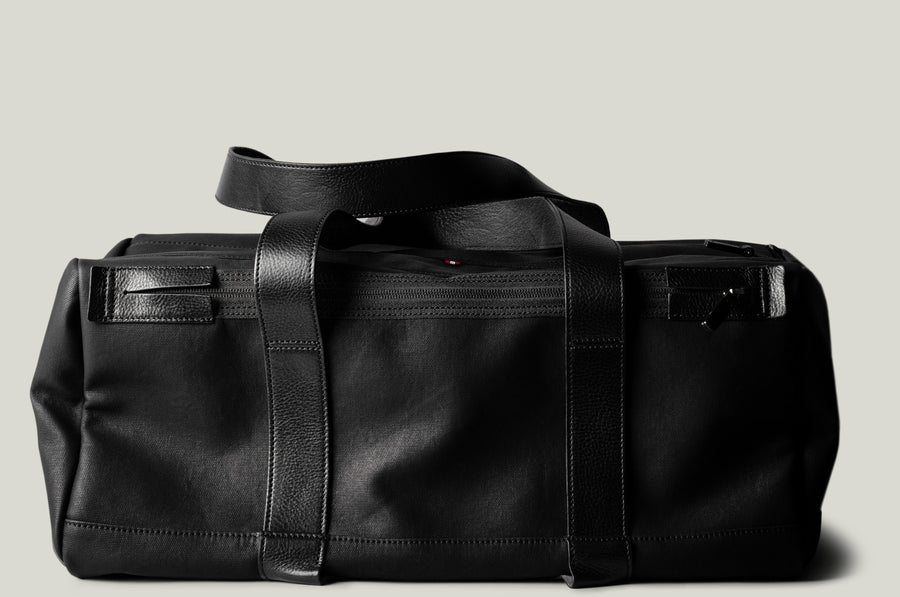 Black Duffel Bag, Holdall Bag, Leather Gym Bag