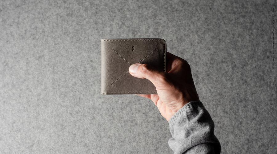 Cash Card Wallet . Off Grey