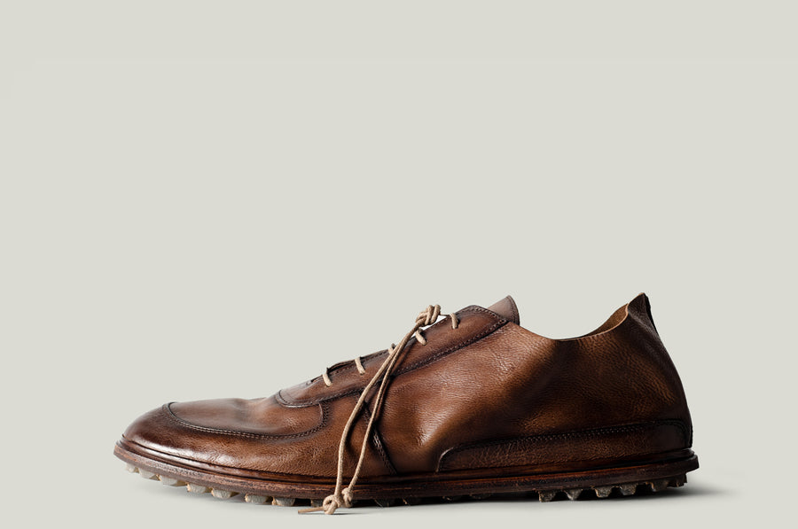Pure leather shoes chestnut