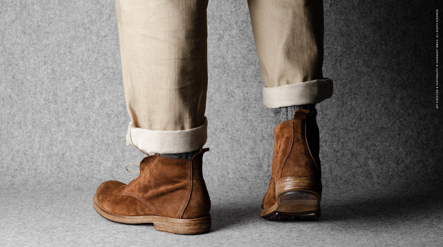 Bottes robustes en daim marron