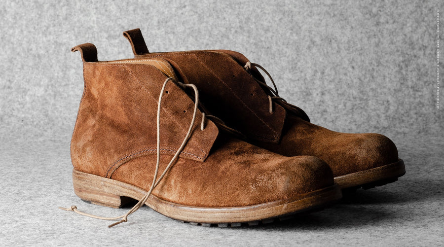 Bottes robustes en daim marron