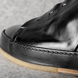 Straight Side Mid Top . Black
