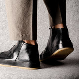 Straight Side Mid Top . Black