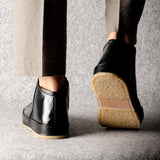 Straight Side Mid Top . Black