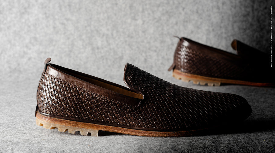 Venetian Loafer . Chestnut Woven